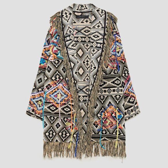 boho Zara fringe Kimono jacket - so colorful and versatile (COMING SOON) - Picture 1 of 2